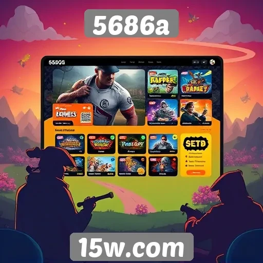 Exploração da interface do site de jogos 5686a