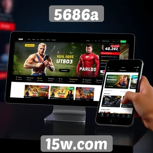 Desempenho do site de jogos 5686a em diferentes dispositivos